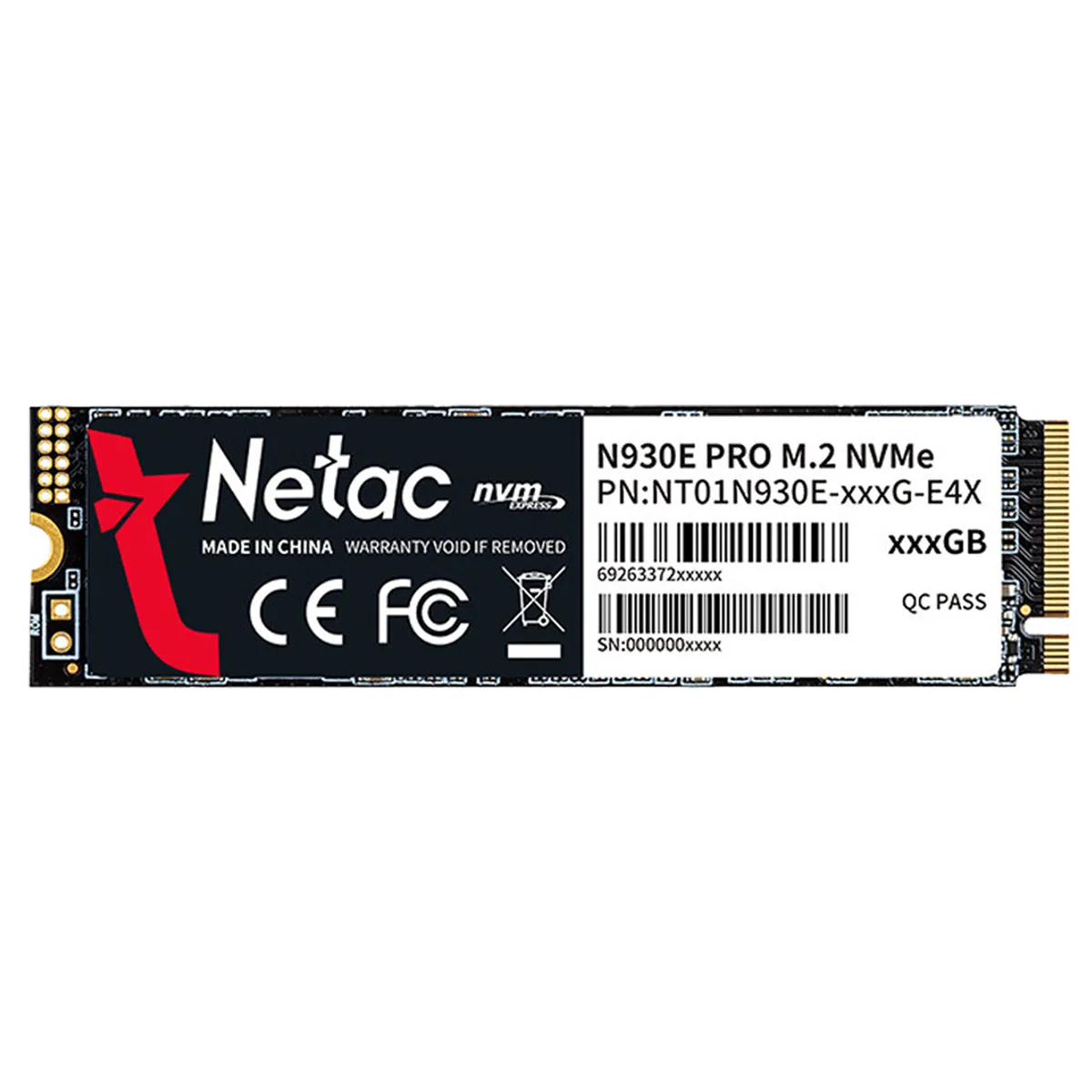 حافظه SSD نتاک اکبندمدل Netac N930E PRO M.2 2280 256GB NVMe