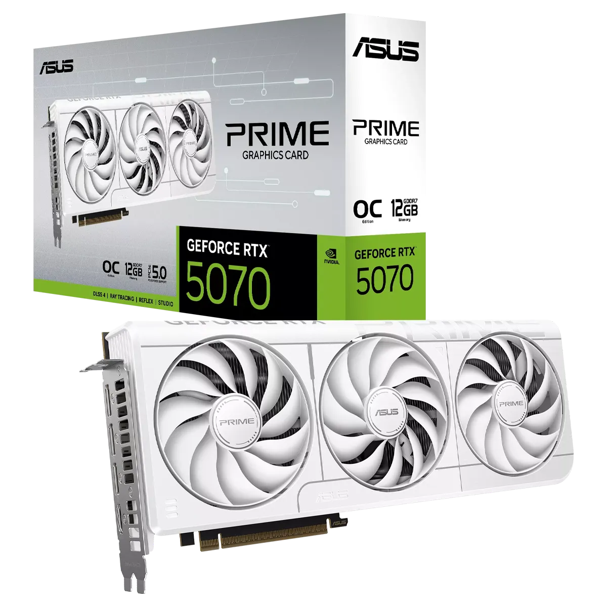 کارت گرافیک ایسوس آکبند مدل ASUS PRIME GeForce RTX 5070 12GB GDDR7 OC Edition WHITE