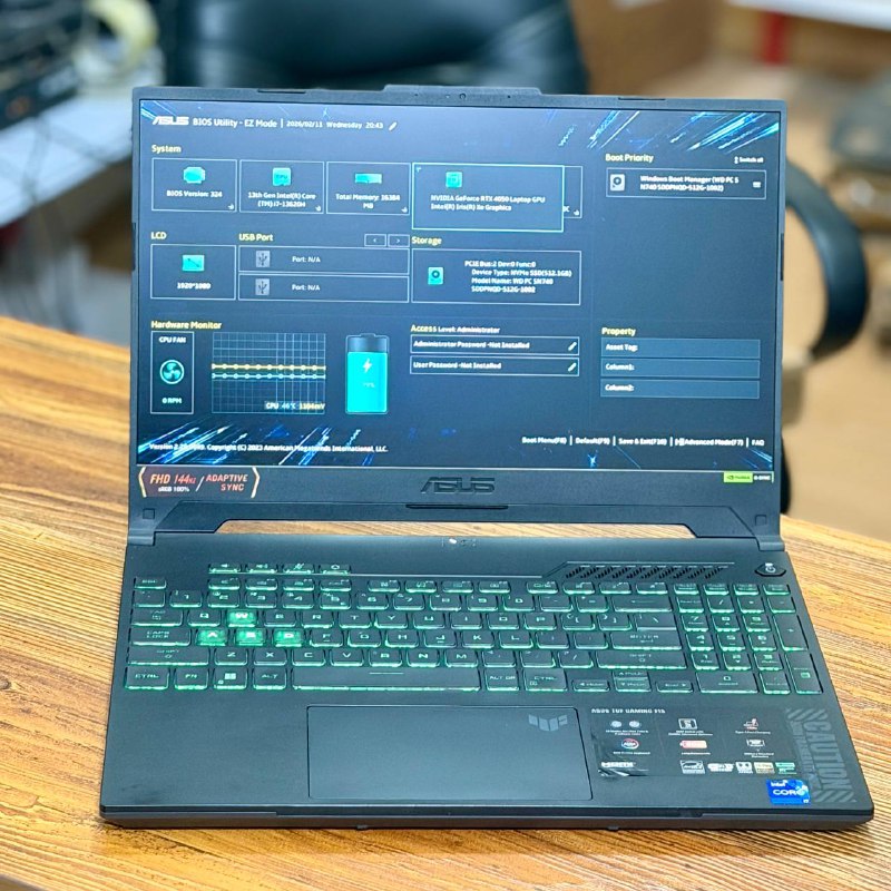 لپتاپ گیمینگ ایسوس استوک مدل TUF FX507VU (i7-13620H | RTX 4050 | 16GB RAM | 512GB SSD)