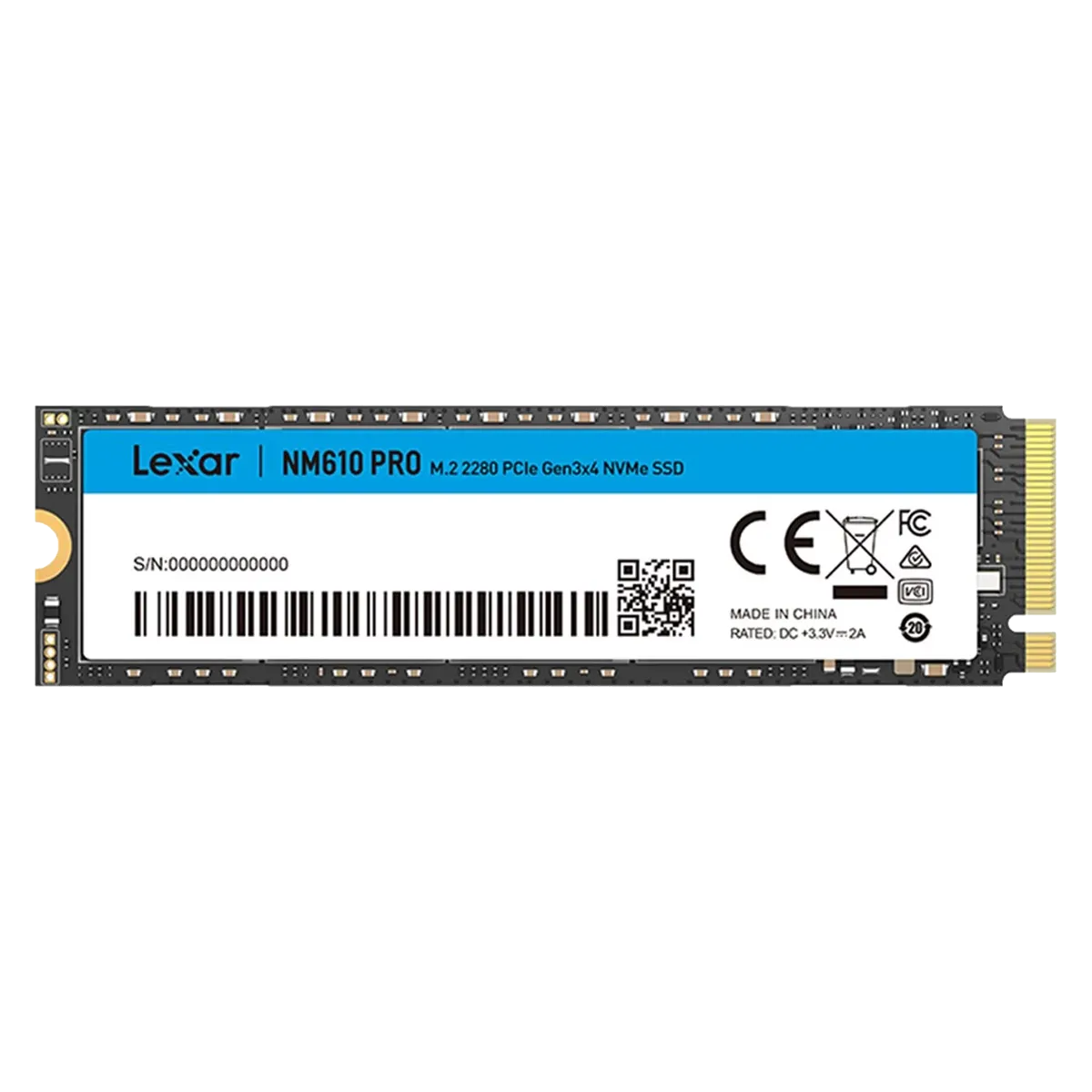 حافظه SSD لکسار آکبند مدل Lexar NM610 PRO M.2 2280 500GB Nvme
