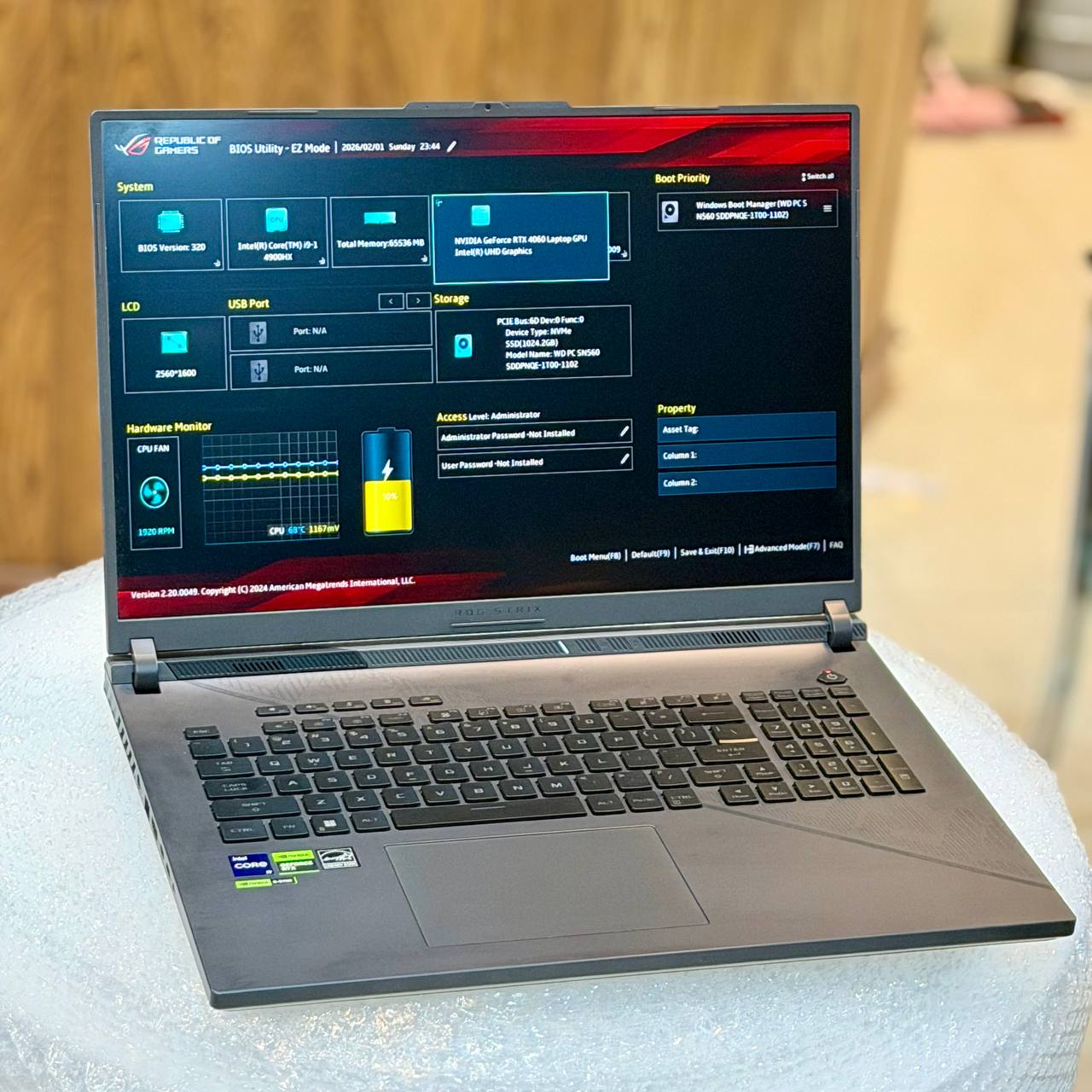 لپتاپ گیمینگ ایسوس استوک مدل ROG Strix G814JV