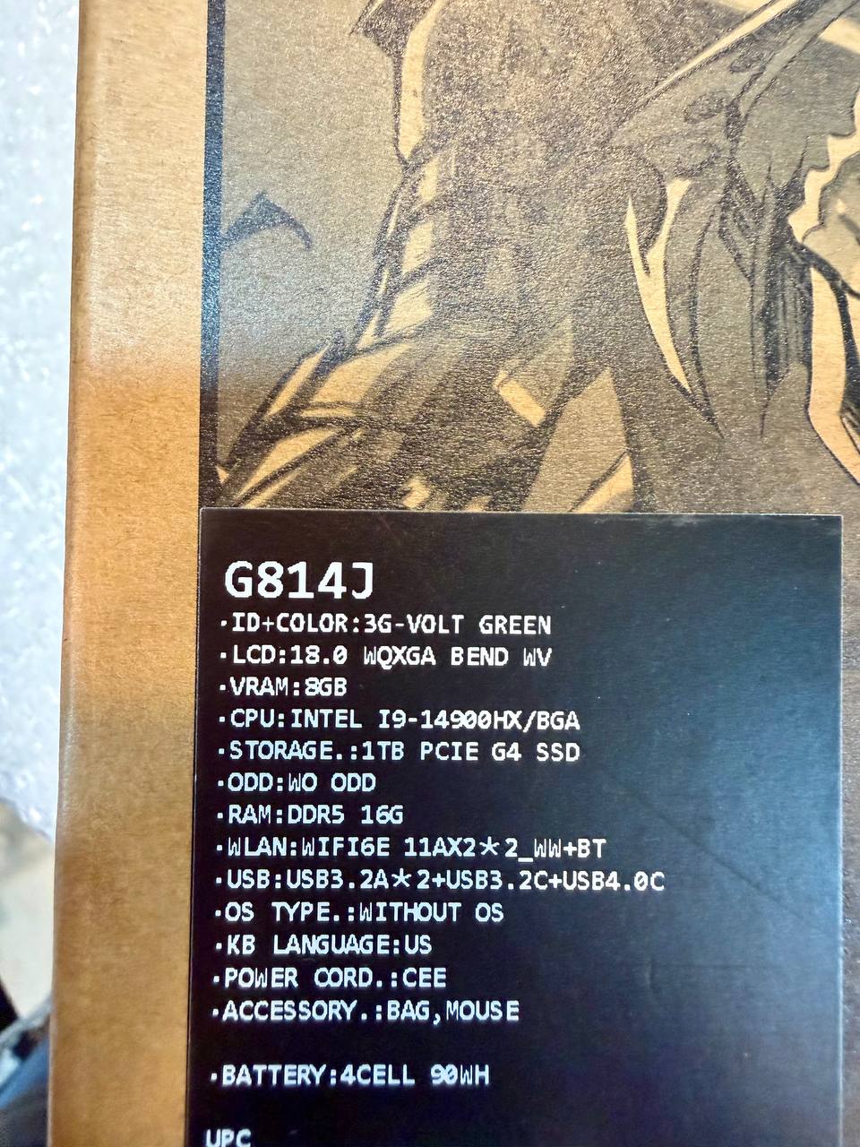 لپتاپ گیمینگ ایسوس استوک مدل ROG Strix G814JV