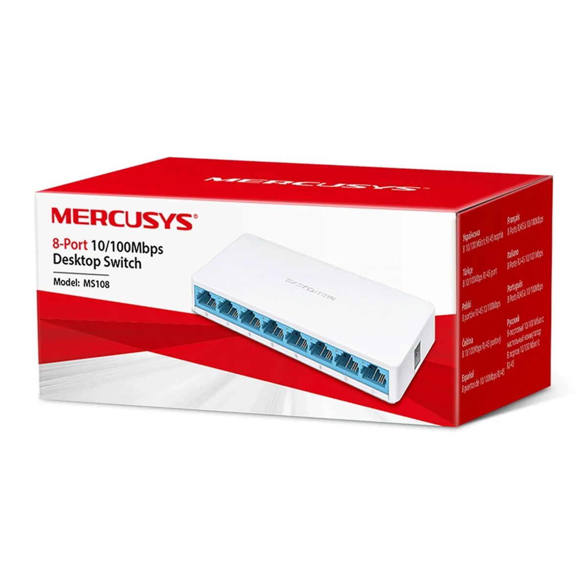 سوئیچ 8 پورت مرکوسیس آکبند مدل MERCUSYS MS108