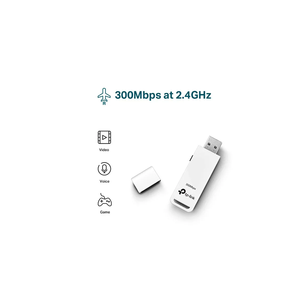 کارت شبکه بی سیم تی پی لینک آکبند مدل TP-Link TL-WN821N V6