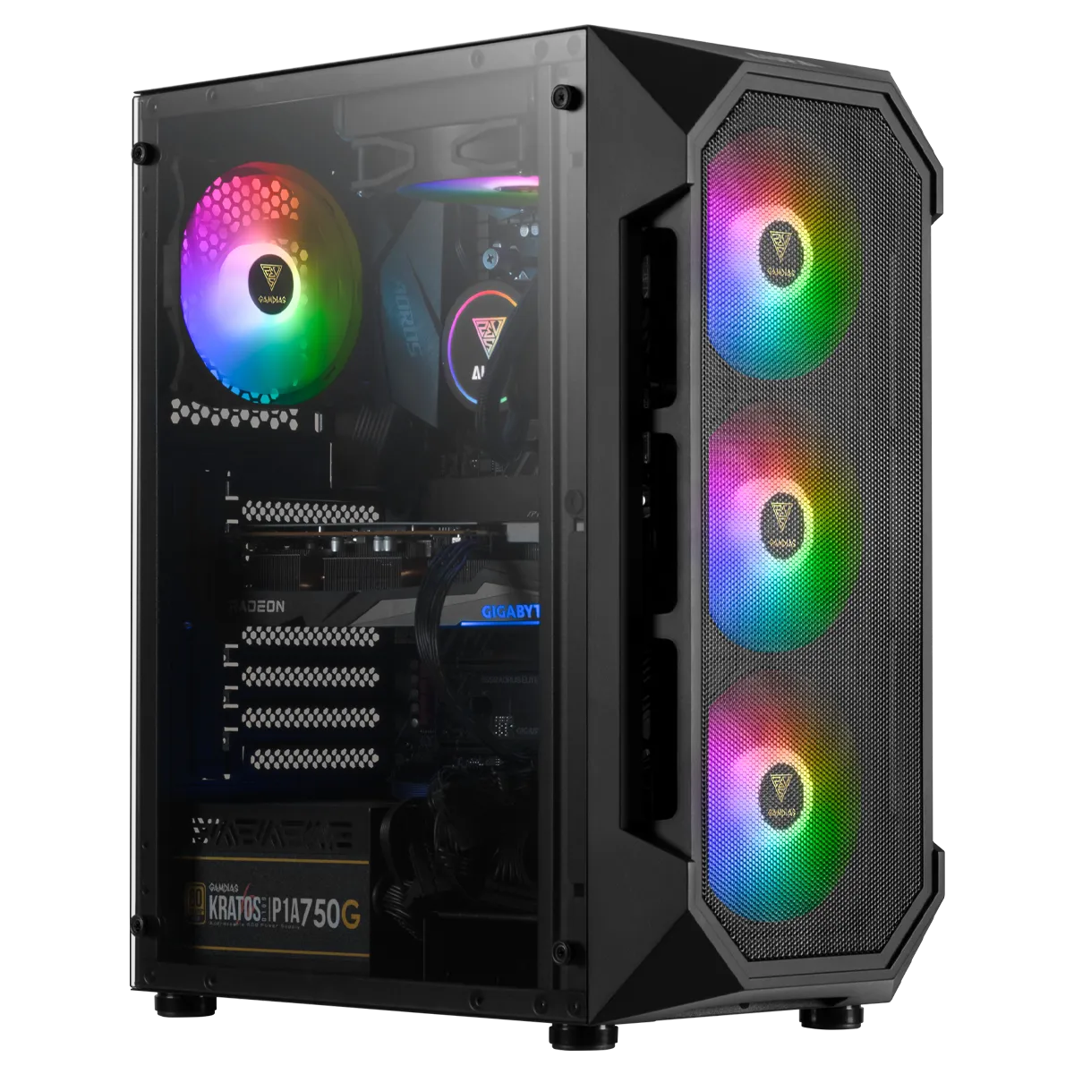 کیس کامپیوتر گیم دیاس آکبند مدل GAMDIAS AURA GC1 ELITE ARGB