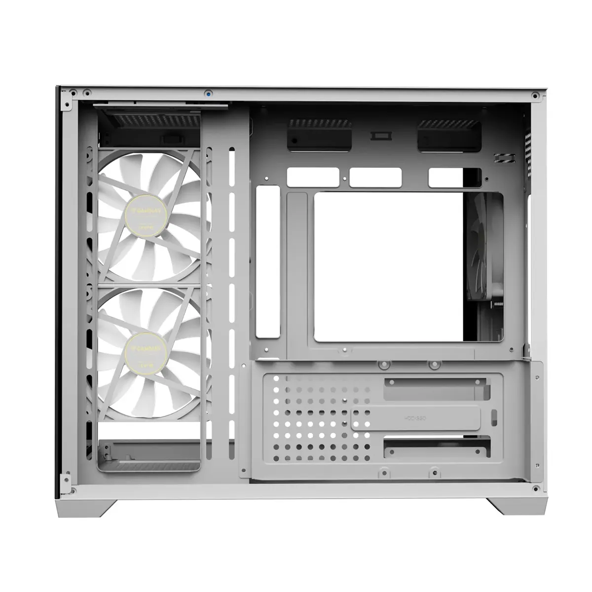 کیس کامپیوتر گیم دیاس آکبند مدل GAMDIAS AURA GC10M V2 WH ARGB